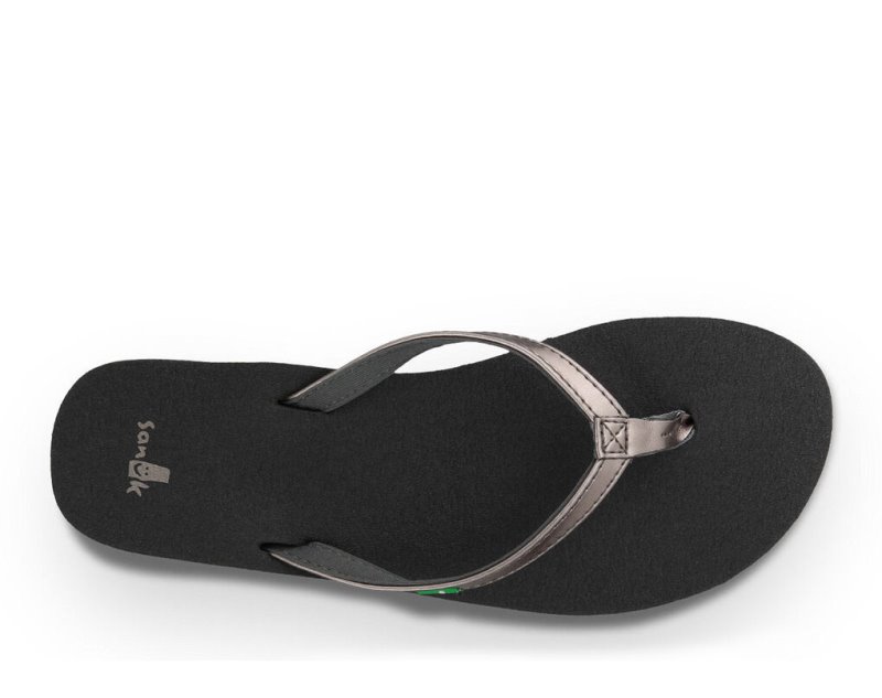 Sanuk Yoga Joy Women's Flip Flops Blue Grey | Canada 66NWY